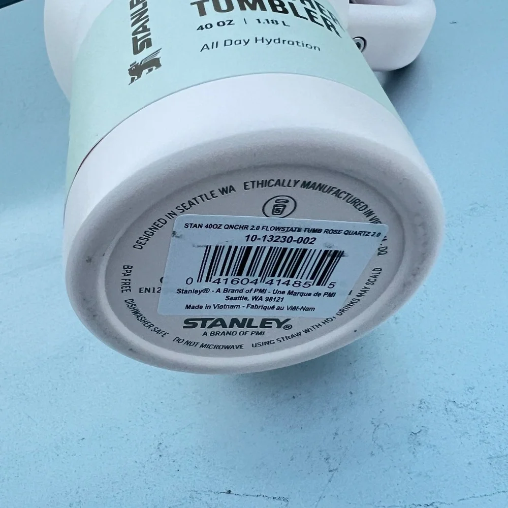Stanley 40 oz Stainless Steel H2.0 FlowState Quencher Tumbler::NWT::ROSE QUARTZ: - Picture 4 of 4